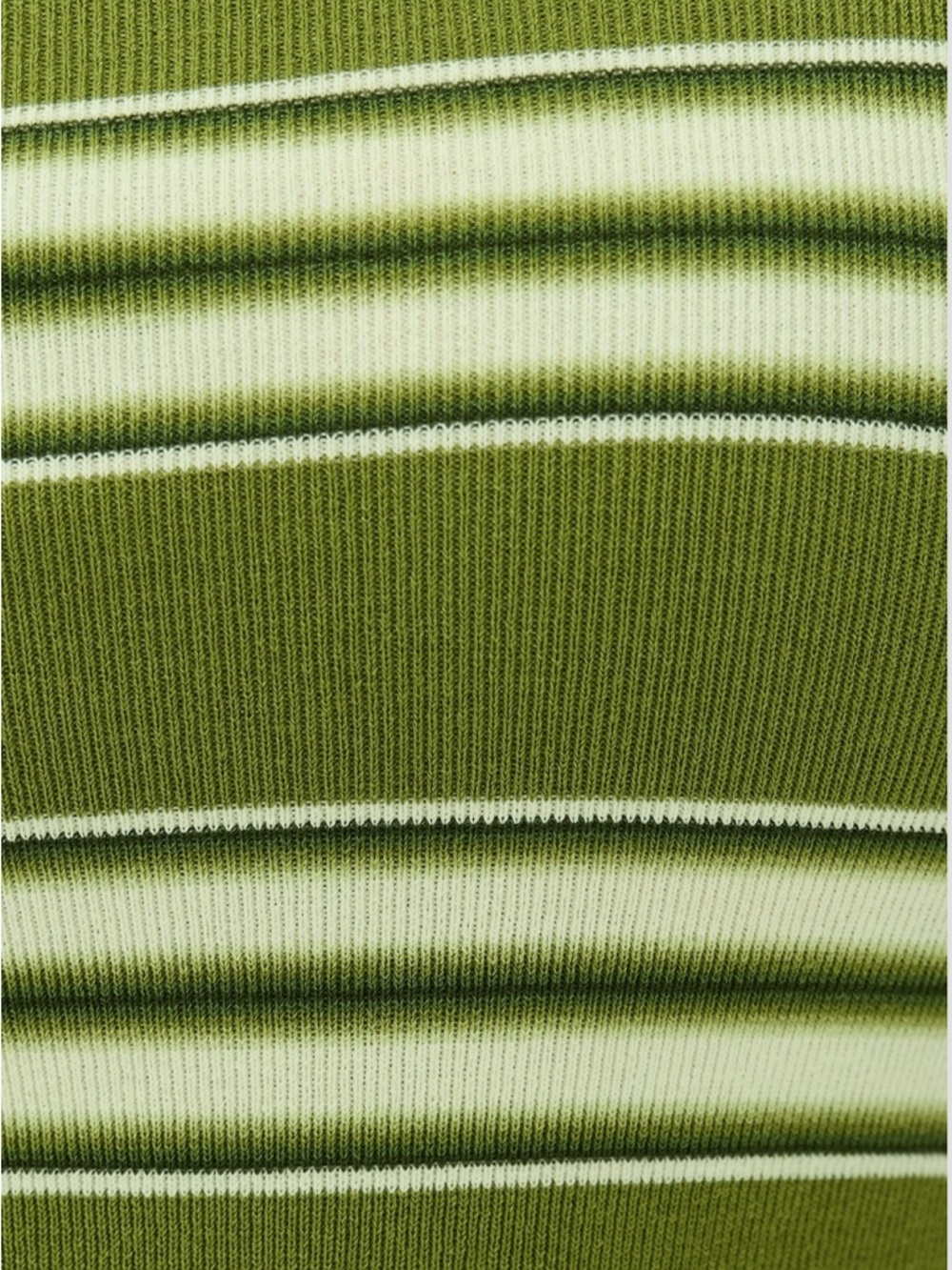 Faithfull the Brand Olive & Cream Striped Knit Midi Dress - Picture 3 of 3